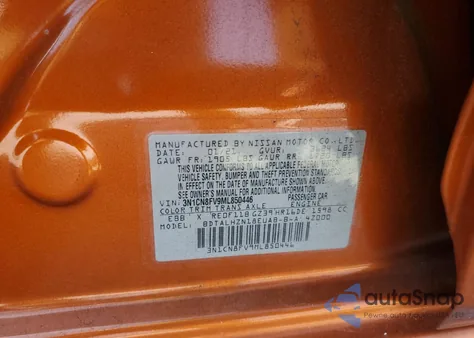 2021 Nissan Versa Sr from USA, damaged, VIN 3N1CN8FV9ML850446